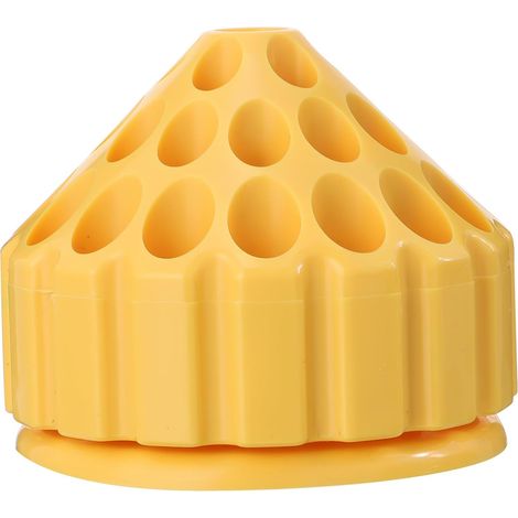 Organisateur de Forets Rotatif en Abs Jaune, Coffret Alvéolé  Boîte de Rangement Stable, Design Gain de Place, Plateau Pratique pour Atelier (1/5)