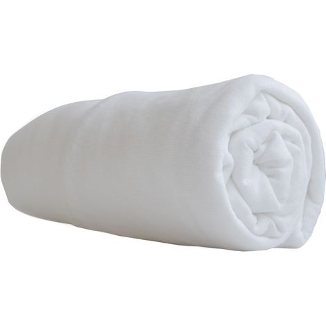 Protège matelas alèse imperméable bébé pour lit parapluie Blanc 60x125 cm