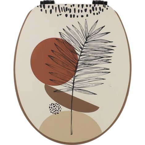 Wc-deckel 18 inch mdf deckel design gedruckt und kunststoffbefestigungen - reconnect - Tendance (1/4)