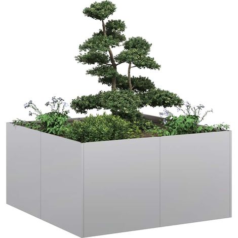 Pflanzkübel 80x80x40 cm Verzinkter Stahl