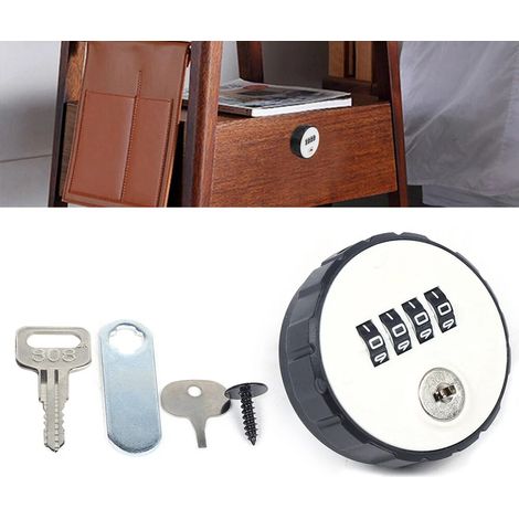 4 chiffres Code Lock Serrure d'armoire Serrure de boîte aux lettres Serrure à combinaison de meubles (1/5)