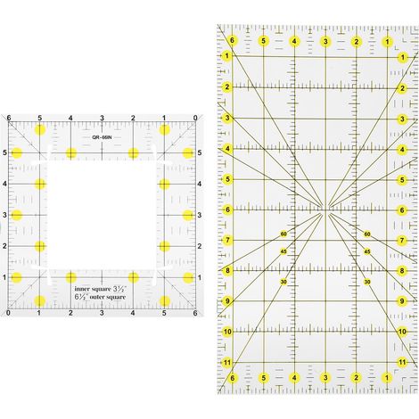Règle de couture acrylique pour patchwork et dessin, outil de mesure pour tissu et artisanat (1/5)