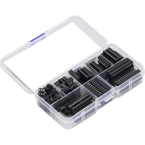 66-teiliges Sortiment an IC-Chip-Sockeln, isolierte Kunststoff-Flachstifte, IC-Komponenten, 6- bis 28-polig (1/5)