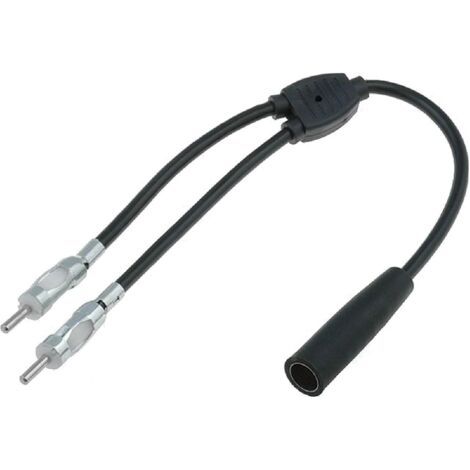 Adaptateur Doubleur Antenne 1 Din Femelle vers 2 Din Male (1/2)