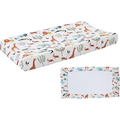 Housse de matelas à langer–Housse de table à langer en coton doux et respirant imperméableDraps de mate HOUSSE DE MATELAS A LANGER (1/4)