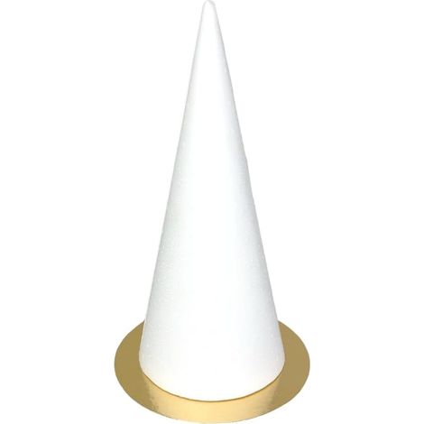 1 Cône Polystyrène, Hauteur 40cm, Base 18cm, Support Macarons, Présentoir Bonbons, Mariage Noël