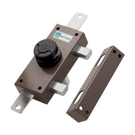 SERRATURA LEGNO APPLICARE 34329 MOTTURA  C.POMPA M2 + POMO TRIPLICE E.MM 30