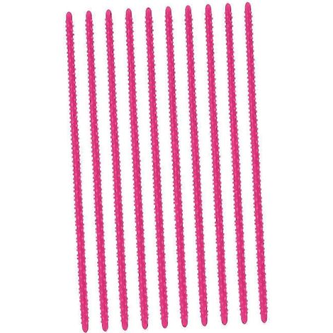 10 barres de permanente, bigoudis à friser, outils de salon de coiffure, bigoudis flexibles pour cheveux secs, mouillés, fins, épais, longs et courts.-small rose Red