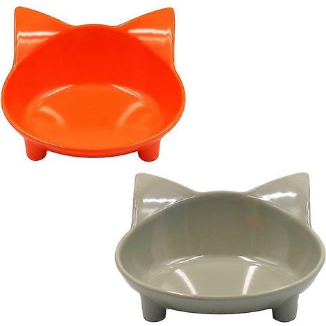 2 comederos antideslizantes para gatos, comederos y bebederos para mascotas. (1/5)