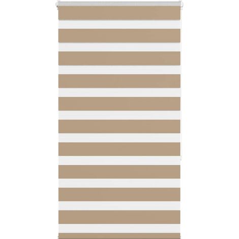 Doppelrollo Sandbraun 80x150 cm Stoffbreite 75,9 cm Polyester