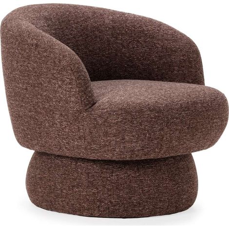 Sillón giratorio modelo Abel tapizado textil violeta, 72cm(alto) 71cm(ancho) 78cm(largo) (1/5)