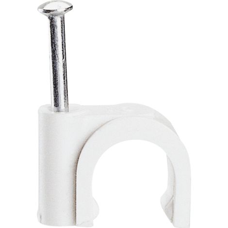 attache pontet - legrand fixfor - pour câble rond - 7 mm - blanc