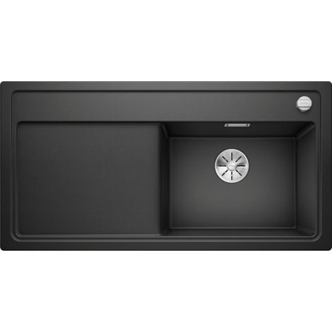 Evier ZENAR XL 6 S PuraDur à encastrer avec égouttoir gauche en Silgranit 100x51cm, Anthracite (523964)