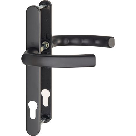 Drückergarnitur LIÈGE - auf Schmalschild 24 mm, 67 - 72, schwarz matt