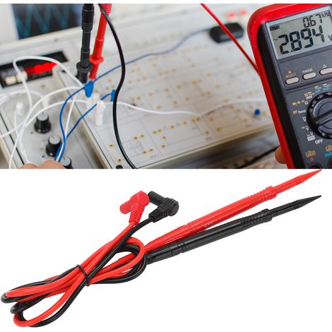 BEST BST-050-JP Sonde de test pour multimètre : fils plaqués or, aiguilles en acier extra-dur et extra-tranchant remplaçables, stylo de test supraconducteur multifonctionnel de précision 20 A/2 000 V (1/5)