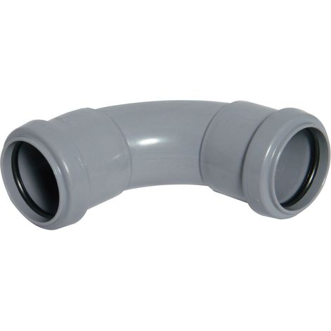 FloPlast 32mm Grey Push Fit Waste 92.5 Degree Bend Connector (1/2)