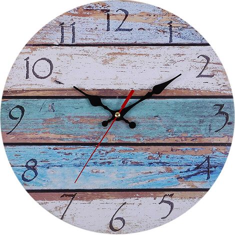 CM007 Reloj de Pared de Madera Estilo Retro, Mecanismo Silencioso y Números Claros – Ideal para Salón, Dormitorio y Oficina (1/5)