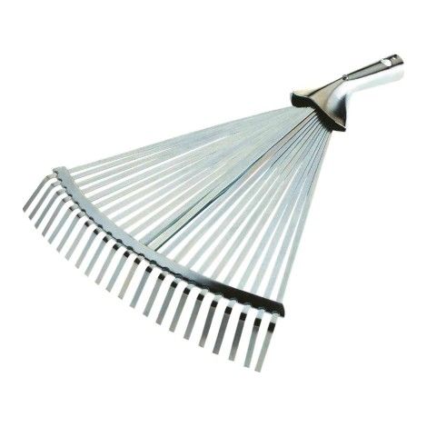 FPLUS escoba jardin regulab.s.mang.38-22 , Escoba metálica con 22 púas y lamas regulables.