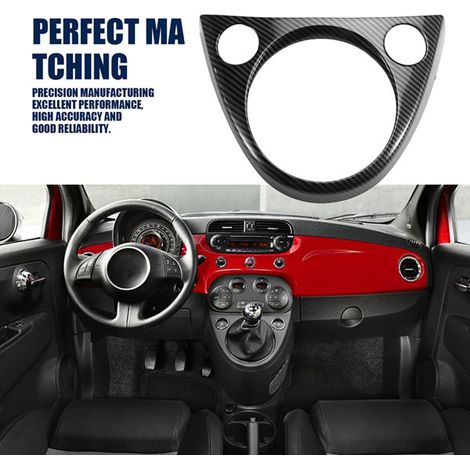 Suitable for the outer frame of the center console shift panel and gear shift decorative frame of Fiat 500 (models 11-15). (1/5)
