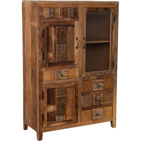 Vitrina de madera natural 100x43x148 (1/5)