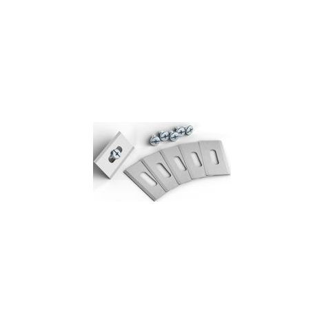 Lames de Gazon pour Double Lame aiguise en Acier Inoxydable 35,8 x 18,5 x 0,65 mm (Argent 30 pièces) (1/5)