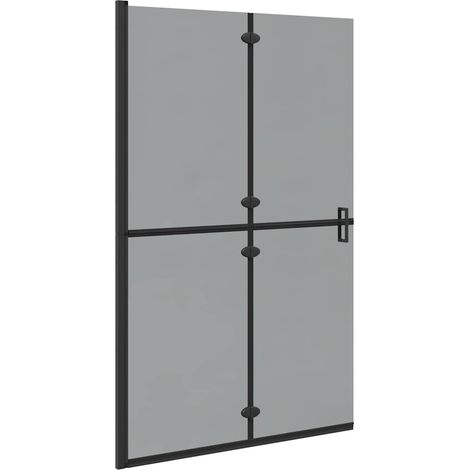 Mur de douche à l'italienne Noir et transparent foncé CFW990460 (1/5)