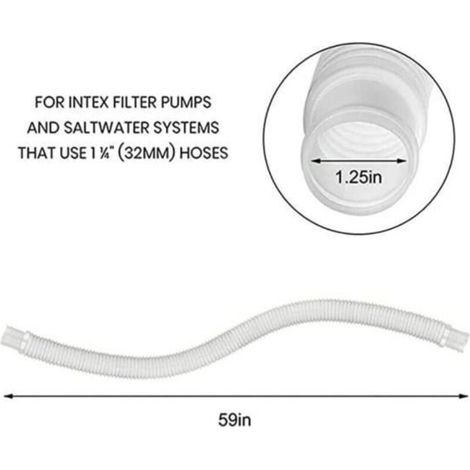 Intex Poolschlauch – 2 Stück – 150 cm – Transparentes PVC – 32 mm (1/3)