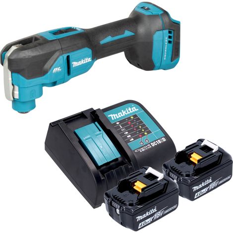 Herramienta multifunción a batería Makita DTM 53 SM, 18 V, OIS / Starlock, sin escobillas + 2 baterías de 4,0 Ah + cargador (1/5)