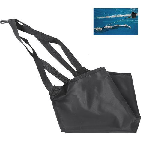 Schwimm-Gewichtstrainingsgurt mit Widerstandsgürtel und schwarzer Netztasche (1/5)