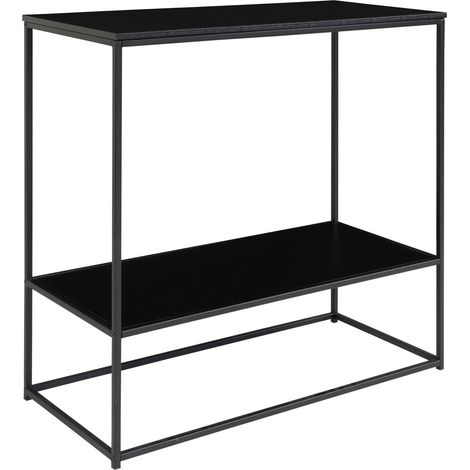 Console fixe VITA - Bois naturel ou métal noir-Noir (1/5)