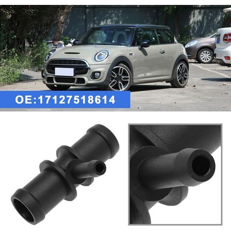 BEBUSINGOTO Raccord de tuyau de liquide de refroidissement pour voiture - Raccord en T - Compatible avec R52 R53 17127518614 - Pièces de rechange en plastique