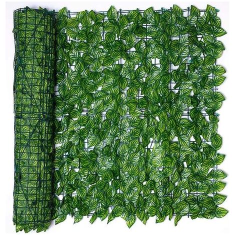 0.5x3M Écran de haie de lierre, écran de confidentialité avec feuilles artificielles Rouleau de panneaux pour la décoration extérieure de balcon de haie de jardin (1/5)