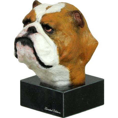 Bouledogue anglais, Bulldog III - statuette peinte, figurine, réalisée par un artiste, marque Art-Dog (1/3)