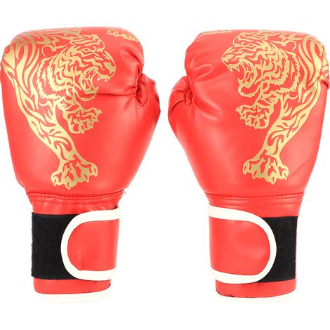 Gants de Boxe Taekwondo Rouge pour Enfants - Entraînement Sanda et Arts Martiaux (1/5)
