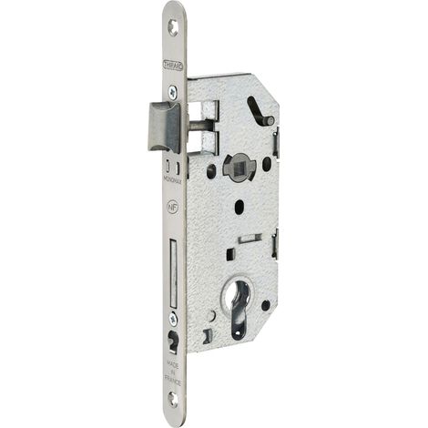 serrure de sûreté à larder NF têtière inox. axe à 40 clé I - FTH THIRARD (1/7)