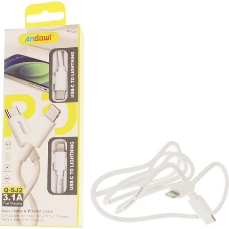 Andowl - Cavo Q-sj2 Da Usb-c A Lightning Ricarica Rapida Power Delivery Trasferimento Dati 3.1a 1mt - (1/5)