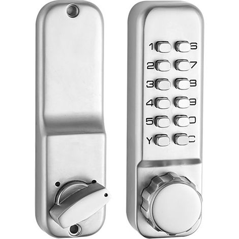 Serrure de porte mécanique numérique en alliage de zinc, étanche, à combinaison de mot de passe et sans clé, pour la maison ou le bureau. (1/5)