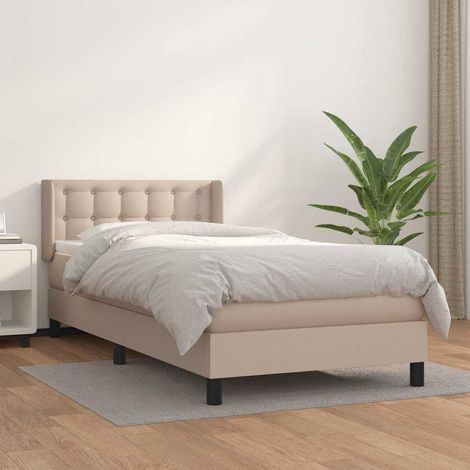 Sommier à lattes de lit avec matelas Cappuccino 90x200 cm (1/5)