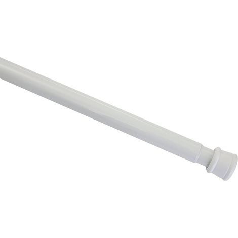 Tringle à rideau sans perçage, diamètre 13/10 mm, couleur blanche, longueur réglable de 55 à 90 cm, fixation murale pour rideaux et voilages (1/5)