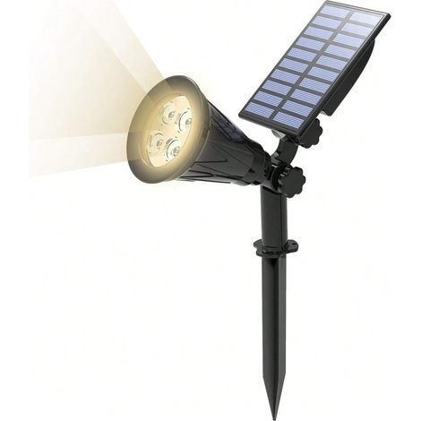 Projecteurs solaires extérieurs pour la sécurité, éclairage paysager de jardin, allumage et arrêt automatiques, angle réglable à 180°, pour terrasse, arbres et piscine. (1/5)