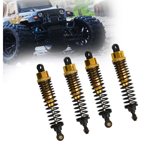 Amortisseurs en Alliage d'Aluminium 4 Pièces pour Voiture RC 1/10 HSP, Suspension Dorée