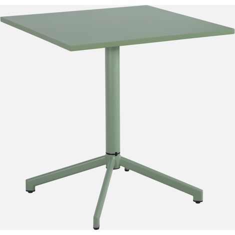 Mesa de jardín bistró cuadrada plegable de acero, 2 personas