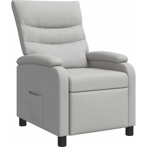 Recliner Cloud Grey Fabric vidaXL (1/5)