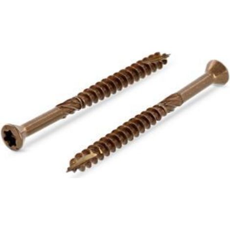 200 tornillos de terraza de acero inoxidable A2 bruni autoforeuse tete decorativos torx 25 - detalle: Ø 5 x 80
