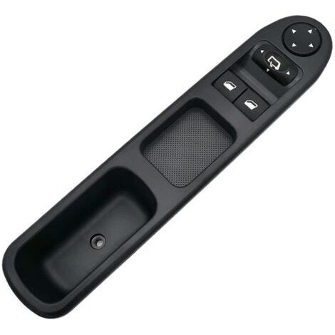 Bouton lève-vitre pour Peugeot 307 – Interrupteur fenêtre côté conducteur – ABS noir – Compatible 2000-2005 – Installation facile - 96351622XT (1/5)