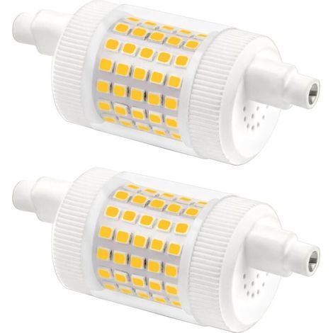 R7S 78mm Dimmable 15W Blanc Neutre 4000K 1500LM, Équivalent à Halogène Crayon R7S 78mm 120W-150W, AC 230V, R7S 78mm LED Dimmable en Céramique pour Plafonnier/Lampadaire, lot de 2 (1/5)