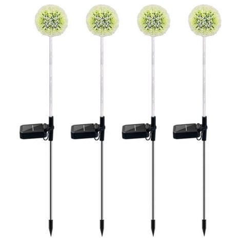 Lampe Solaire Exterieur, 4 Pièces Lampe Solaire Pissenlit avec Changement de Couleur LED, Étanche Lampe Solaire Exterieur Jardin pour Pelouse, Balcon, Terrasse, Cour, Halloween Decoration Noel (1/5)