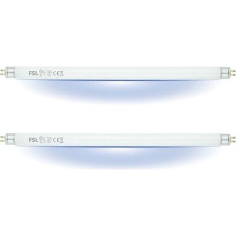 FSL T5 F8W BL Bombilla de repuesto para lámpara matamoscas, tubo UV de 30 cm para matamosquitos/insectos de 8W/16W (2 unidades) (1/5)