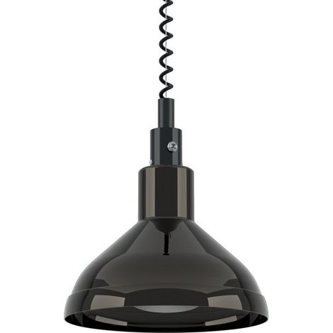 Lampe chauffante suspendue - Infra-rouge - Nickel noir laquée - 230 V - long. 310 mm - Sofraca