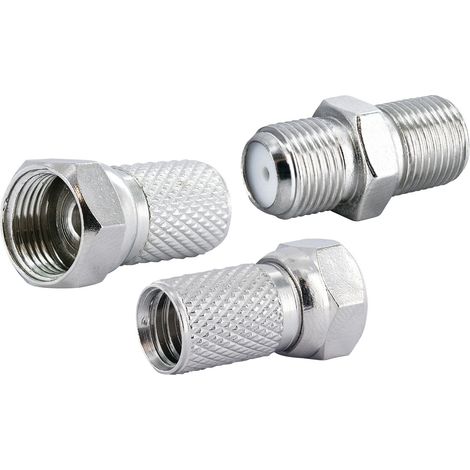 Schwaiger F-Stecker 3er Set Ø 8mm 2x F-Stecker, 1x F-Verbinder (1/2)